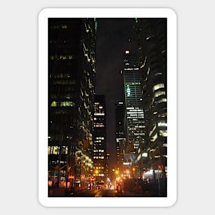 Downtown Toronto at night Sticker